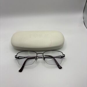 TURA Purple‎ R135 B:36 AUTHENTIC DESIGNER EYEGLASS FRAMES only 52-16 W/ Case